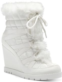 Brixel Lace-Up Boot With Faux Fur Trim