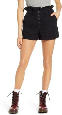 Hayley High Waist Paperbag Denim Shorts