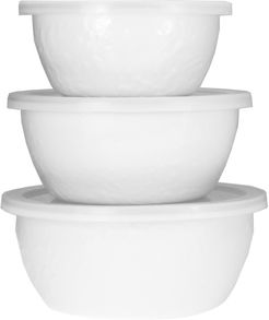 Enamelware Set Of 3 Nesting Bowls