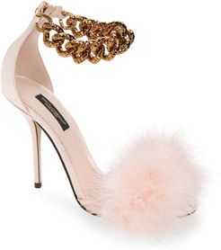 Power Feather Ankle Chain Sandal