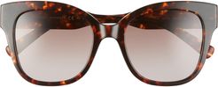 Martina 52mm Cat Eye Sunglasses - Dark Havana/ Brown