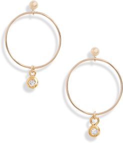 Set & Stone Willow Cubic Zirconia Charm Hoop Earrings