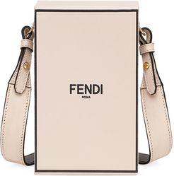 Logo Vertical Box Leather Bag - Pink