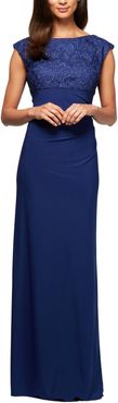 Alex Evenings Ruched Column Gown