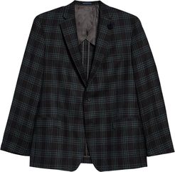 Classic Fit Plaid Wool Sport Coat