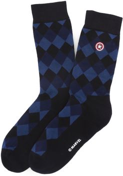 Cufflinks, Inc, Captain American Argyle Crew Socks