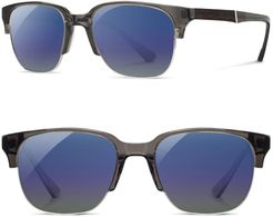 'Newport' 52mm Polarized Sunglasses - Charcoal/ Elm/ Blue