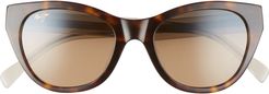 Capri 51mm Polarizedplus2 Cat Eye Sunglasses - Tortoise/ Transparent Tan