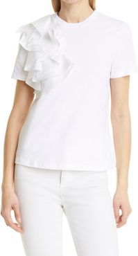 Frill Detail Relaxed Cotton Top