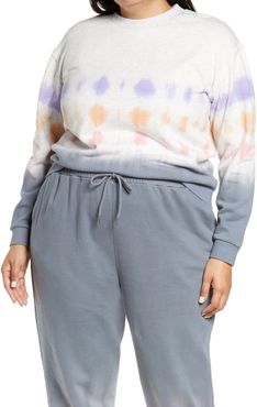 Plus Size Women's Blanknyc Tie Dye Crop Sweatshirt