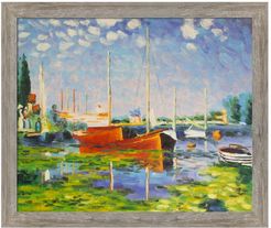 Overstock Art Red Boats at Argenteuil Framed Oil Reproduction of an Original Painting by Claude Monet at Nordstrom Rack