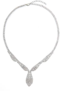 Crystal Navette Statement Necklace