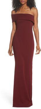 KATIE MAY Titan One-Shoulder Cutout Crepe Gown at Nordstrom Rack