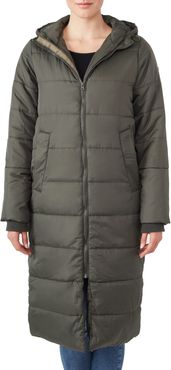 3-In-1 Long Quilted Waterproof Maternity Puffer Coat