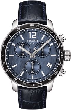 Tissot Quickster Chrono Leather Strap Watch, 42mm at Nordstrom Rack