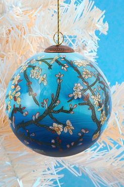 Overstock Art "Branches of an Almond Tree in Blossom" Vincent Van Gogh Hand Painted Glass Ornament Collection - Set of 12 at Nor