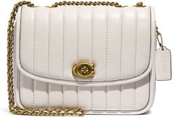 Madison Quilted Leather Shoulder Bag - White