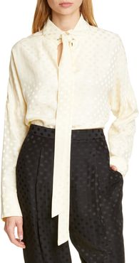 Tibi Dot Tie Neck Blouse at Nordstrom Rack