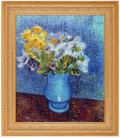 Overstock Art Vase with Lilacs, Daisies and Anemones by Vincent Van Gogh Framed Hand Painted Oil Reproduction at Nordstrom Rack