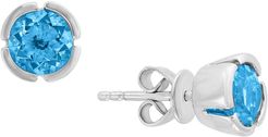 Effy 14K White Gold Round Blue Topaz Earrings at Nordstrom Rack