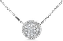 Ron Hami 14K White Gold Pave Diamond Circle Pendant Necklace - 0.27 ctw at Nordstrom Rack