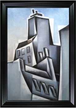 Overstock Art Maisons a Paris (Houses in Paris) Framed Oil Reproduction of Original Painting by Juan Gris - 29"x41" at Nordstrom