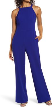 Vince Camuto Back Cutout Halter Jumpsuit