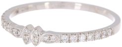 Bony Levy 18K White Gold Pave Diamond Geo Band Ring - Size 6.5 at Nordstrom Rack