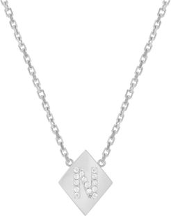 Framed Diamond Initial Pendant Necklace