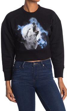 Zadig & Voltaire Wolfy Show Printed Crop Sweatshirt at Nordstrom Rack