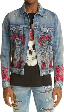 Grateful Dead Skull & Roses Denim Trucker Jacket