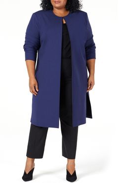 Plus Size Women's Pari Passu Wool Blend Coat