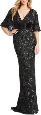 Sequin & Bead Embellished Gown