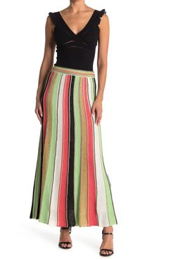 M Missoni Stripe Print Knit Maxi Skirt at Nordstrom Rack