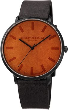 Bruno Magli Men's Roma 1163 Leather Watch, 42mm at Nordstrom Rack