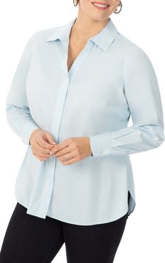Plus Size Women's Foxcroft Kylie Non-Iron Button-Up Shirt