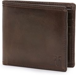 'Logan' Leather Billfold Wallet - Beige (Online Only)