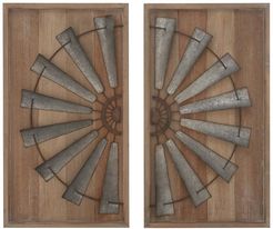 Willow Row Wood Metal Wall Panel - Set of 2 - 17" x 31" at Nordstrom Rack