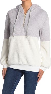 Forgotten Grace Colorblock Quarter Zip Hoodie at Nordstrom Rack