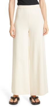 Mitchell Wide Leg Cotton & Wool Blend Knit Pants