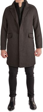 Cole Haan Long Classic Wool Blend Topper Coat at Nordstrom Rack