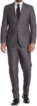 English Laundry Windowpane Two Button Notch Collar Suit at Nordstrom Rack