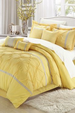 Chic Home Bedding King Valde Comforter 8-Piece Set - Yellow at Nordstrom Rack