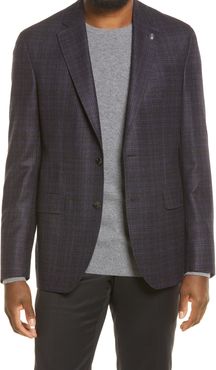 Konan Trim Fit Plaid Wool Sport Coat