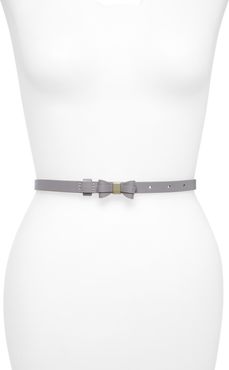 Bow Tie Leather Belt Grey