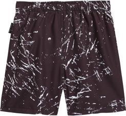 Boy's Tiny Tribe Kids' Grunge Volley Print Swim Shorts