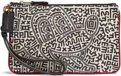 X Disney Keith Haring Leather Clutch - White