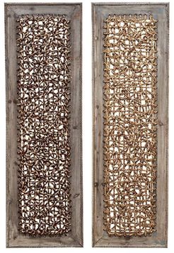 Willow Row Brown/Natural Wood Wall Deco - Set of 2 at Nordstrom Rack