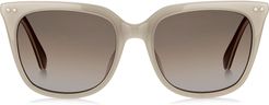 Giana 54mm Gradient Cat Eye Sunglasses - Grey/ Brown Gradient