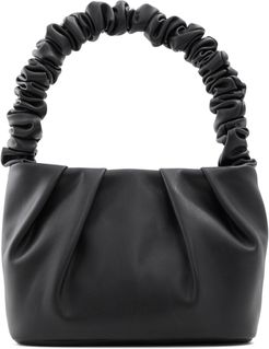 Terrie Faux Leather Shoulder Bag - Black